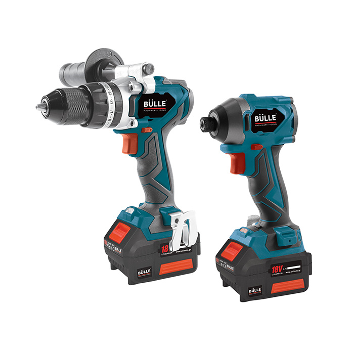 ΣΕΤ ΚΡΟΥΣΤΙΚΟ ΔΡΑΠΑΝΟΚΑΤΣΑΒΙΔΟ BRUSHLESS+ ΠΑΛΜΙΚΟ ΚΑΤΣΑΒΙΔΙ BULLE 18V 2X5AH (633321)